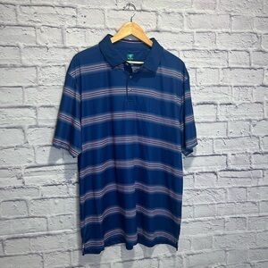 Pro Tour XL Coolplay Classic Blue Striped Polo Shirt
